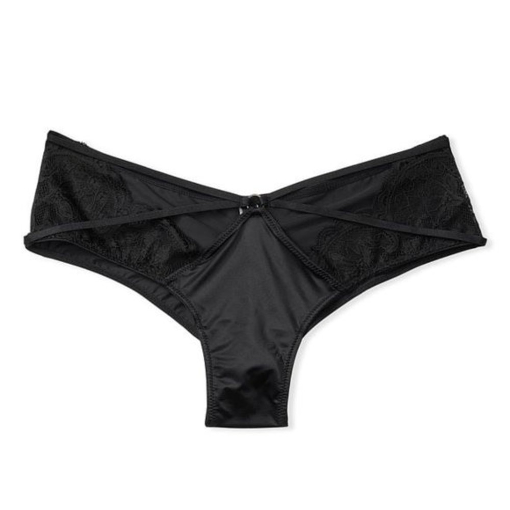 VICTORIA’S Secret VERY SEXY Black Strappy Lace Cheeky Panty